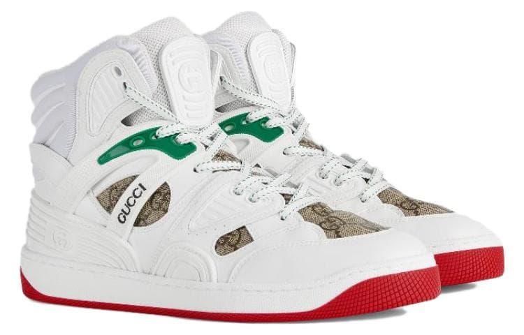 Ретро баскетбольные кроссовки Gucci Basket High-Top White - изображение 2