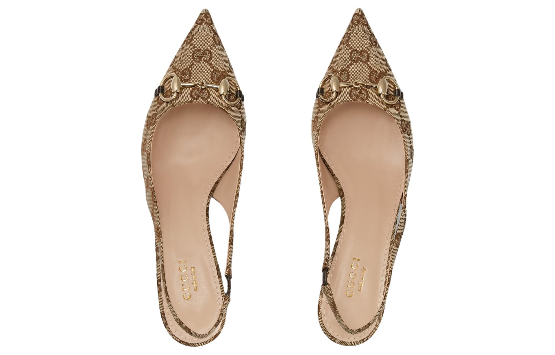 Туфли Gucci Double G Leather Heels Brown - изображение 4