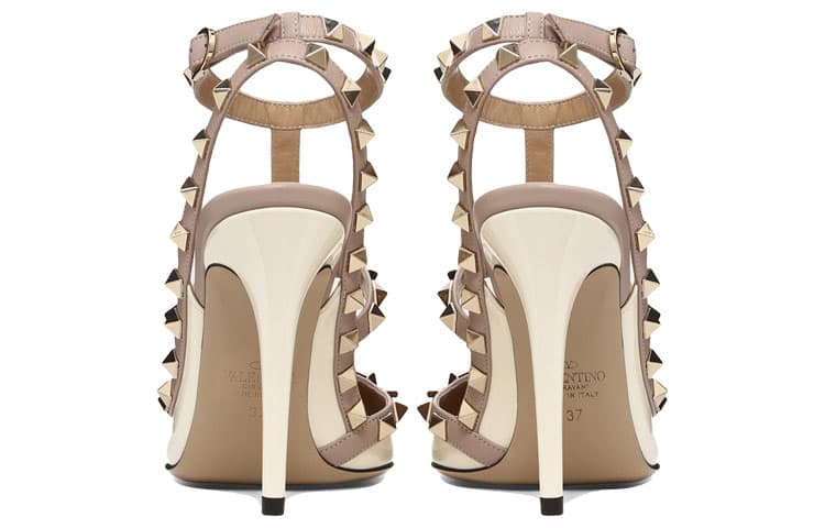 Туфли Valentino Rockstud Patent Leather Heel 10cm White - изображение 5