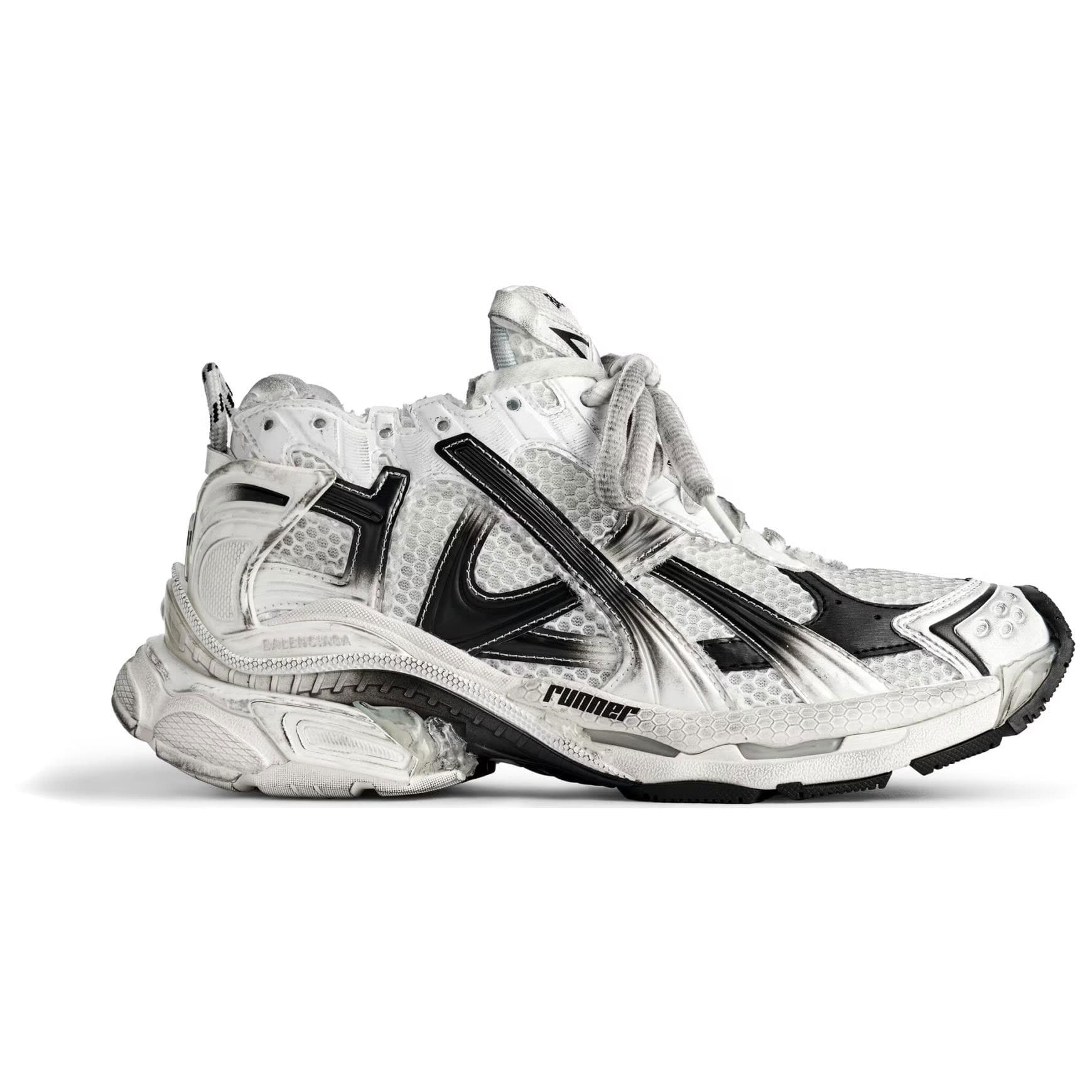 Кроссовки Balenciaga Runner Массивные кроссовки Low Топ Черный белый Мужской - изображение 2