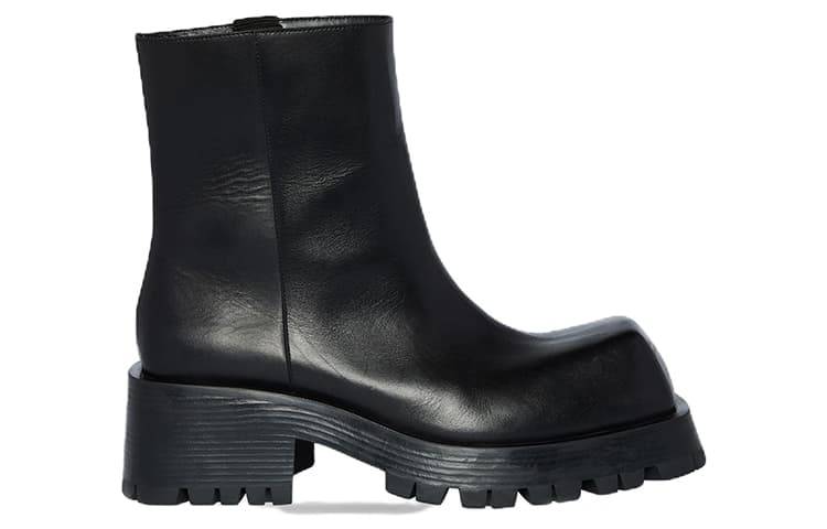 Сапоги Balenciaga Trooper Leather Boots Black - изображение 2