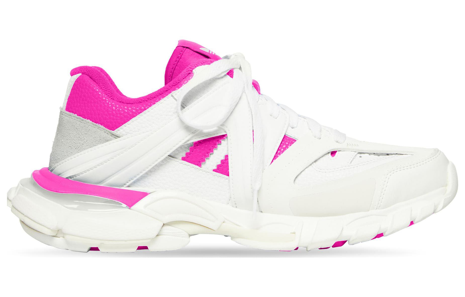 Кроссовки Adidas Originals x Balenciaga Track Forum Low Топ Толстая подошва Кроссовки Женские Белые Розовые - изображение 2