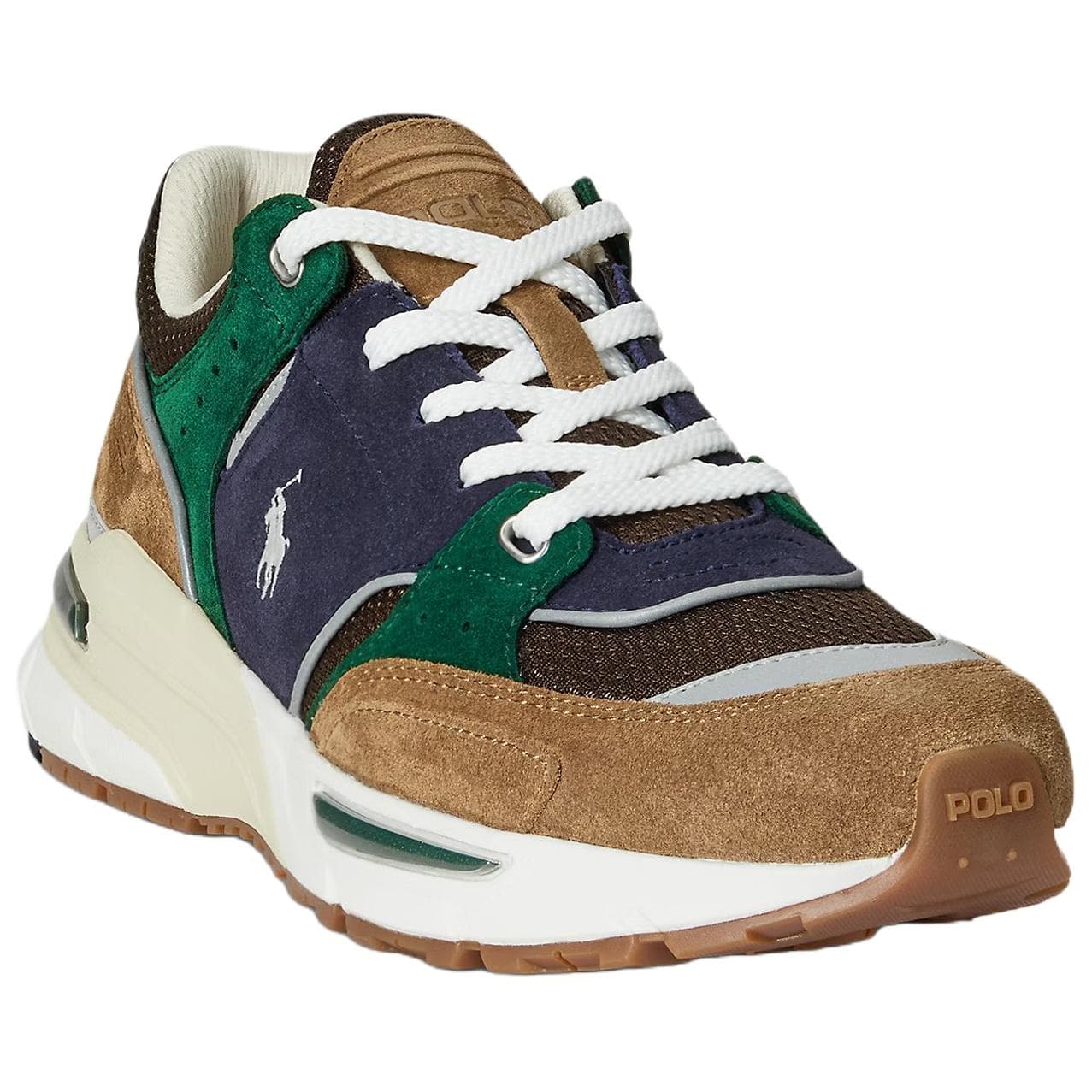 Кроссовки Polo Ralph Lauren Trackster 250 Кожа Замша Низкий Верх Повседневная Обувь Мужская Коричневый - изображение 3