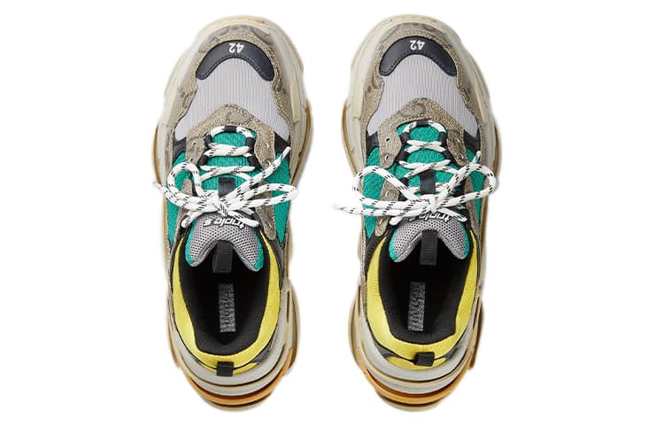 Кроссовки Gucci x Balenciaga Triple S Kaki Brown - изображение 4