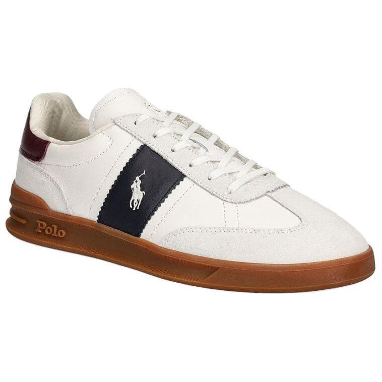 Кроссовки Polo Ralph Lauren Hrt Aera ПП Кожа Низкие Кроссовки для скейтбординга Мужские Белые - изображение 3