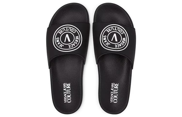 Сандалии Versace Jeans Rubber Flat Slide Black - изображение 3