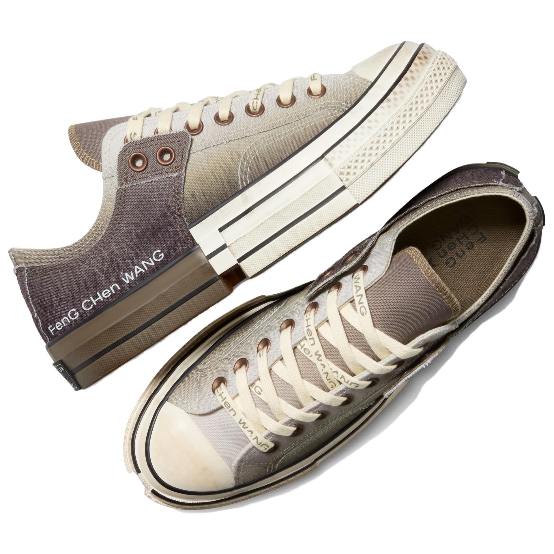 Кеды Converse X Feng Chen Wang Низкие Кеды Унисекс Коричневые - изображение 6