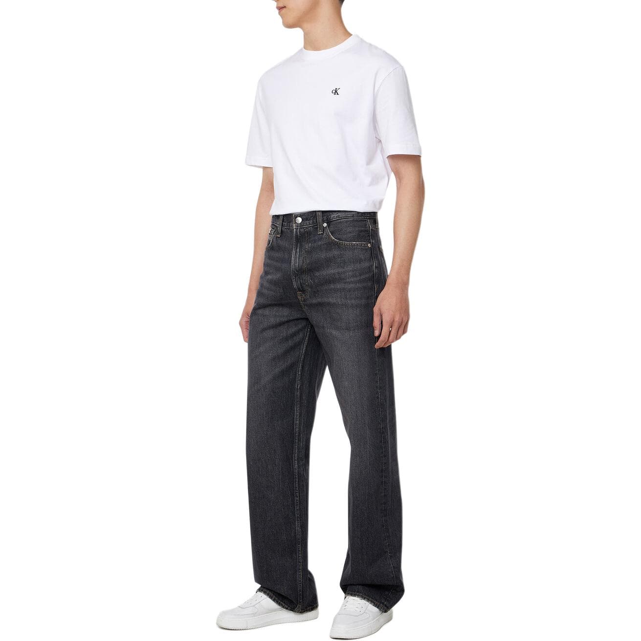 Штаны calvin klein Прямой крой Черный мужской Джинсы - изображение 5
