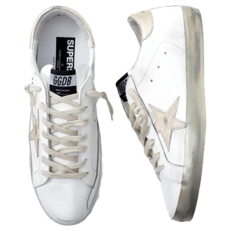 Кроссовки Golden Goose Super-Star White Gold Heel - изображение 4