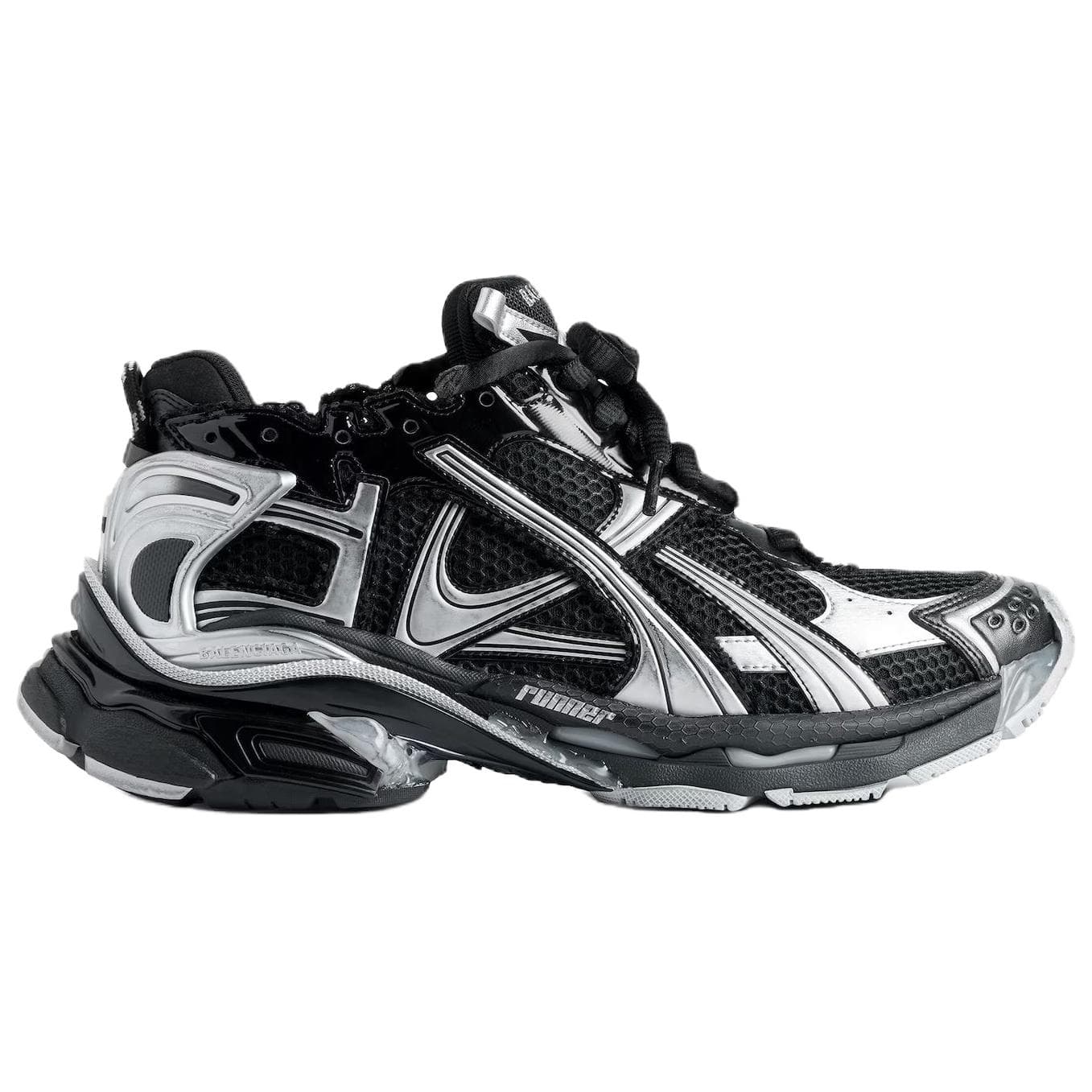 Кроссовки Balenciaga Runner Low Топ Толстая подошва Кроссовки Мужские Черные - изображение 2