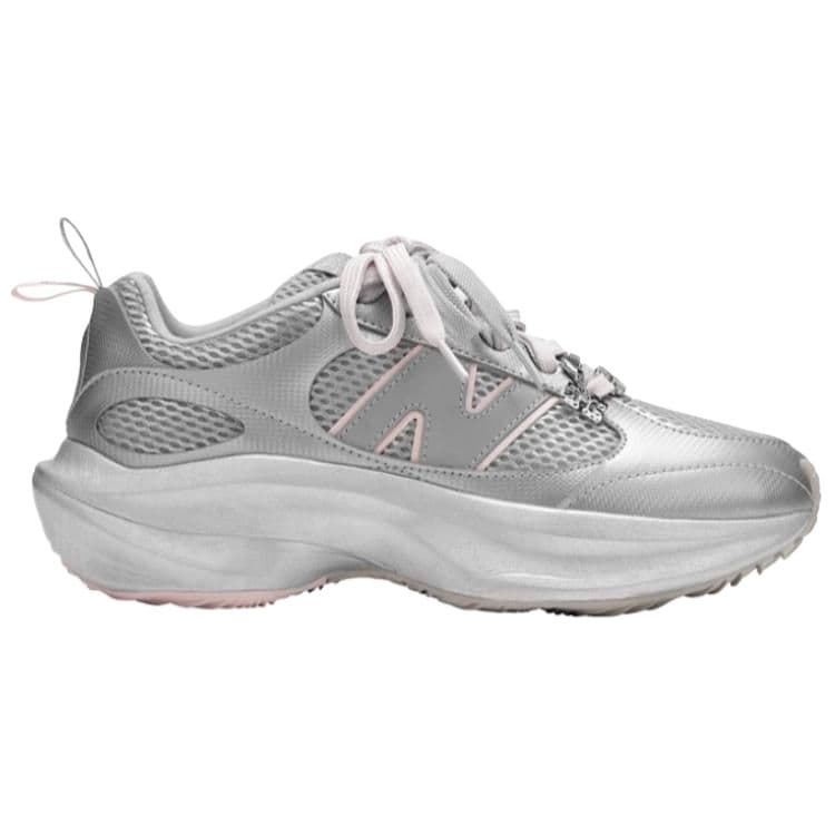 Кроссовки GANNI x New Balance Wrpd Runner Low Топ Повседневная обувь Женская Серебряный Розовый - изображение 2