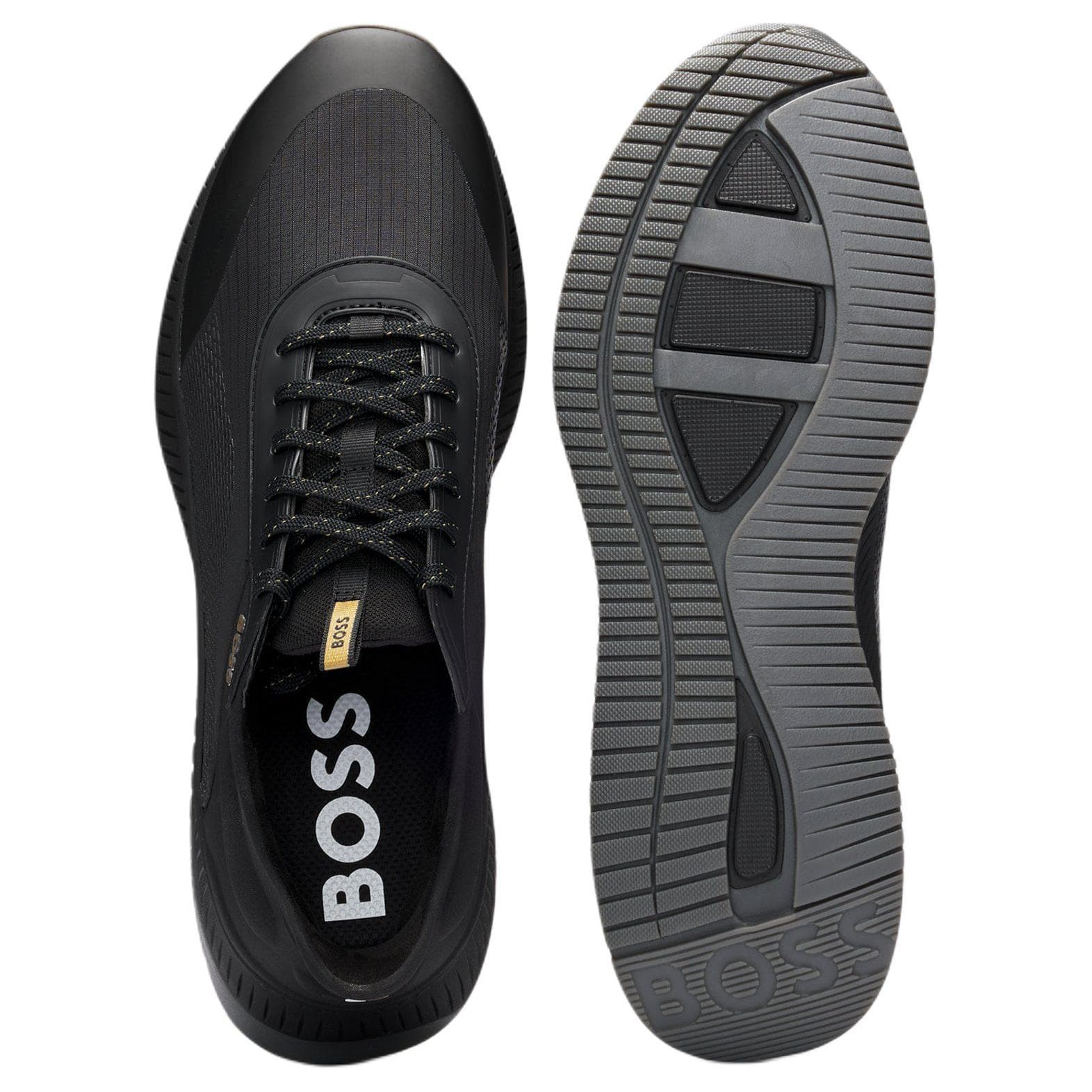 Кроссовки HUGO BOSS Ttnm Evo Полиэстер Волокно Низкий Топ Повседневная Обувь Мужская Черная - изображение 5