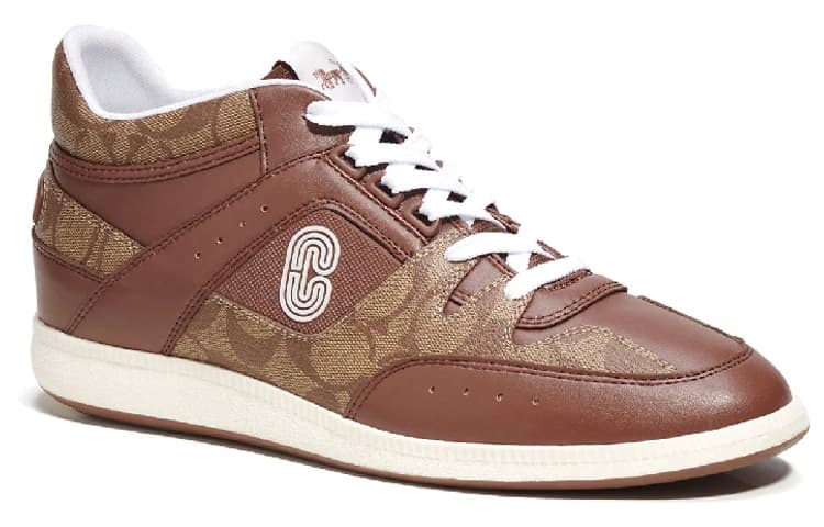 Кроссовки Coach Lace-Up Mid Sneakers Brown - изображение 3