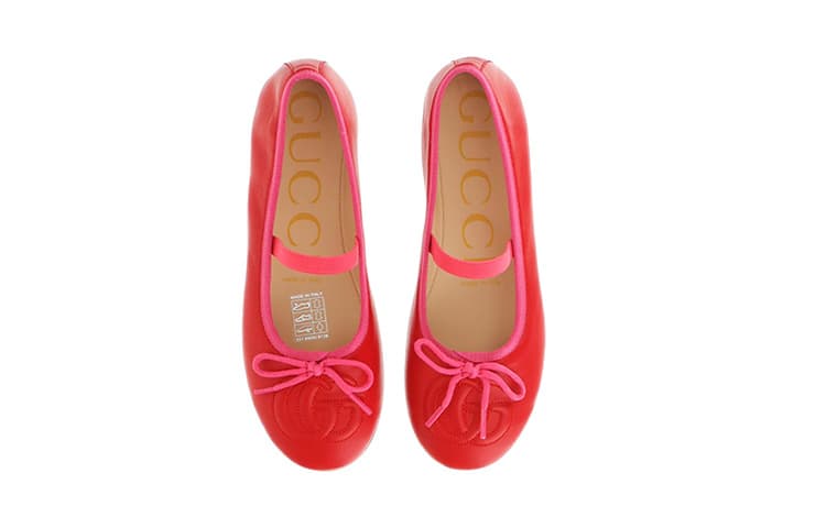 Кроссовки GUCCI Низкие детские повседневные туфли красный цвет для детей - изображение 3