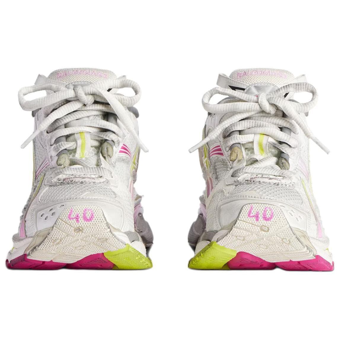 Кроссовки Balenciaga Runner Low Casual Shoes Женские Белый Розовый - изображение 4