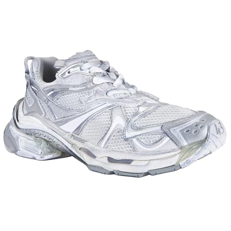 Кроссовки Balenciaga Runner2,0 Artificial Leather Низкие Кеды Мужские Белые - изображение 3