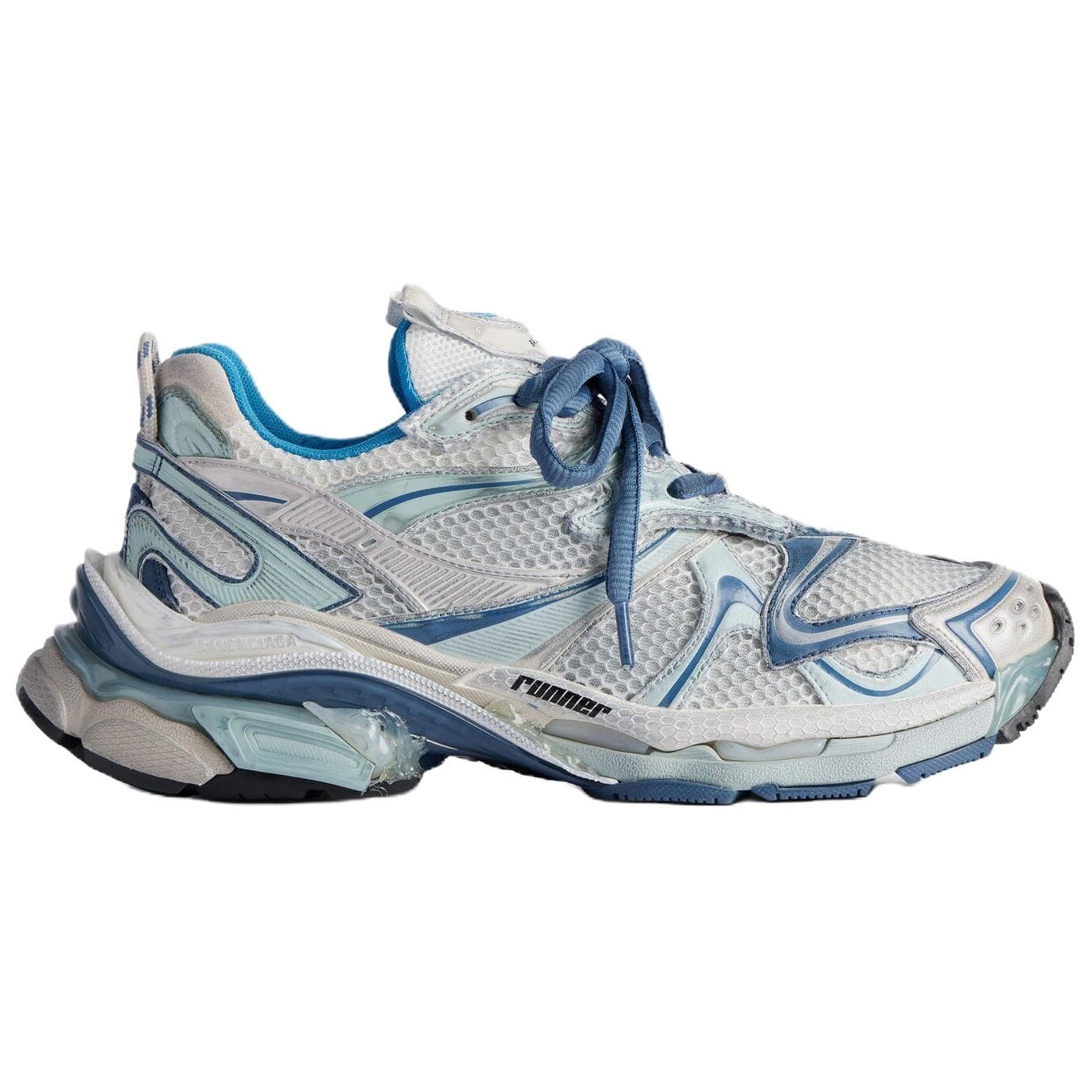 Кроссовки Balenciaga Runner2,0 Low Топ Массивные кроссовки Мужской Белый Синий - изображение 2