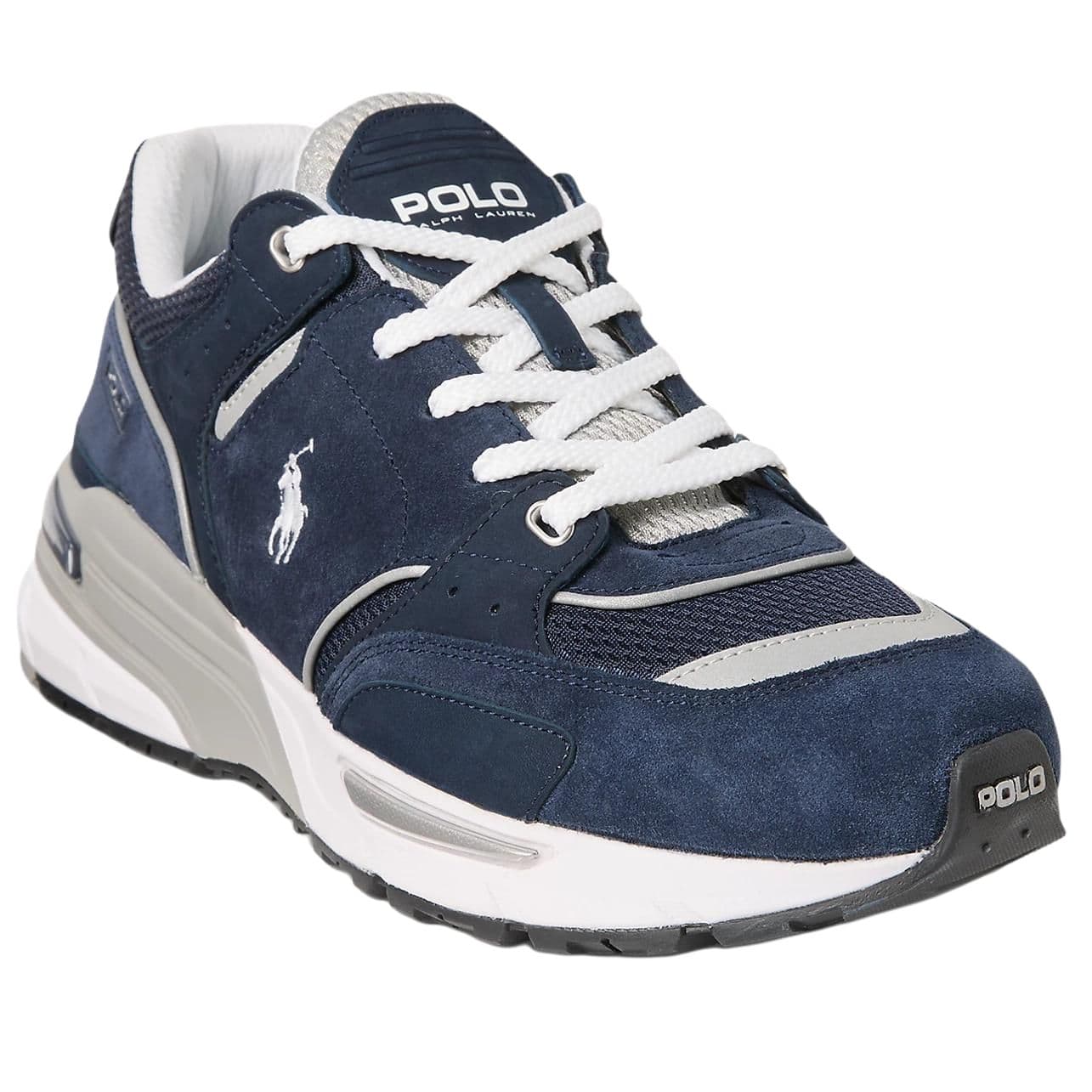Кроссовки Polo Ralph Lauren Trackster 200 Artificial Suede Низкий Топ Повседневная Обувь Мужская Синяя - изображение 3