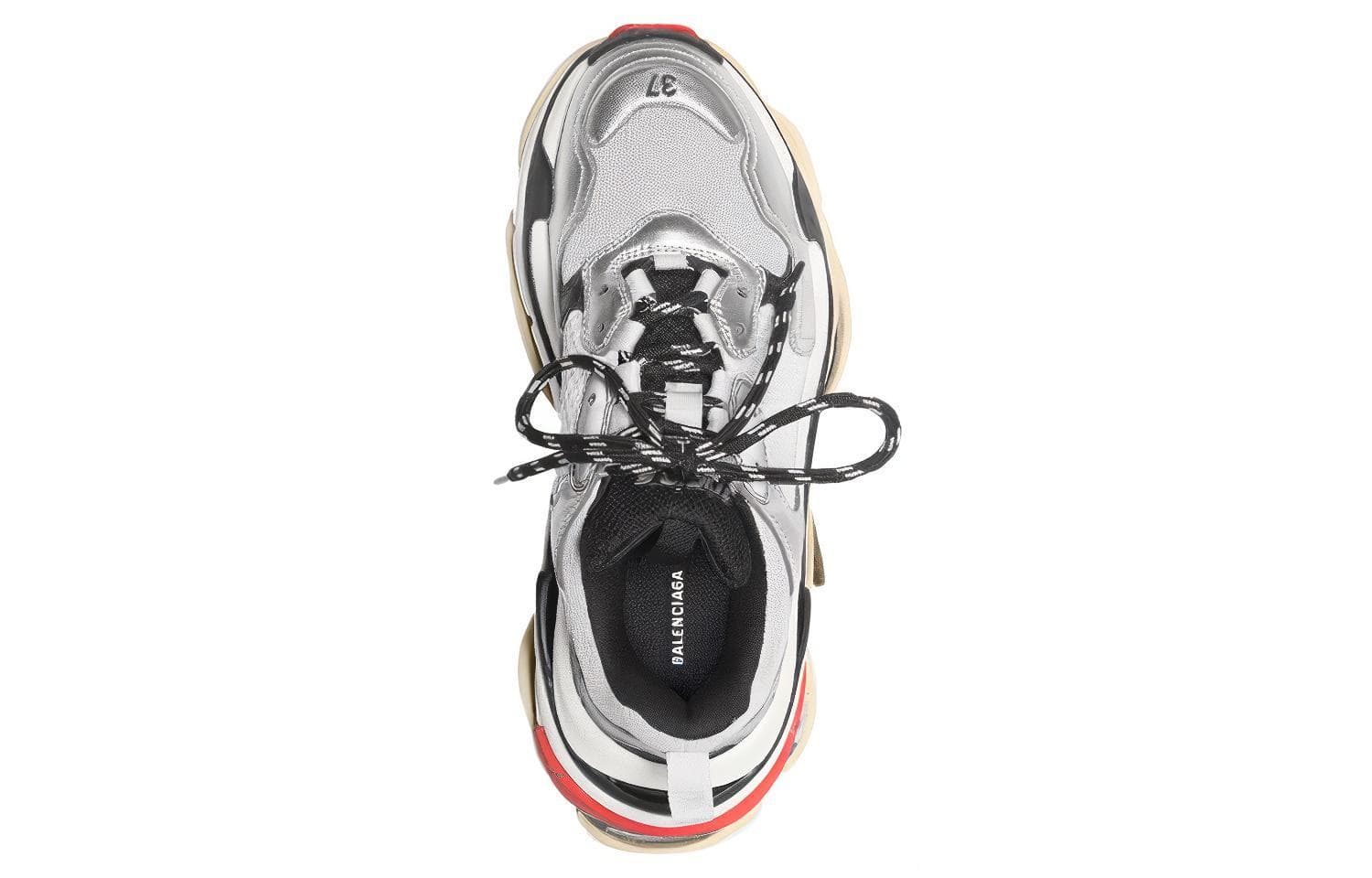 Кроссовки Balenciaga Triple S Grey Silver Black - изображение 4
