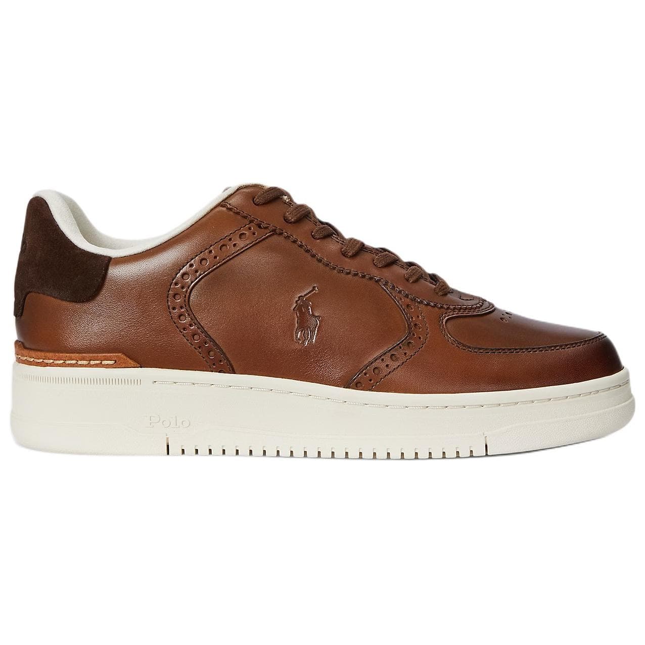 Кроссовки Polo Ralph Lauren Masters Корт Кожа Низкие Кроссовки для скейтбординга Мужские Коричневые - изображение 2