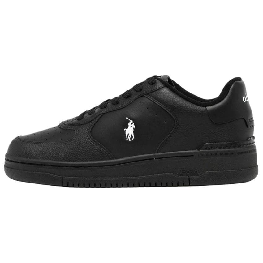 Кроссовки Polo Ralph Lauren Корт Кожа Низкий Верх Скейтборд Обувь Мужская Черная - изображение 1
