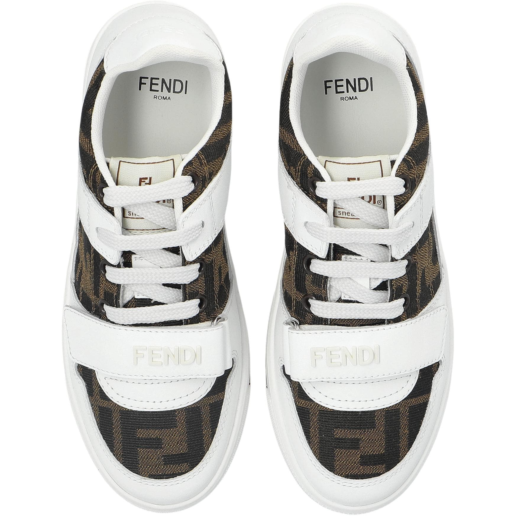 Кроссовки FENDI Roma JUNIOR Лоу-топы Детский Скейтбординг Обувь Белый Детский - изображение 5