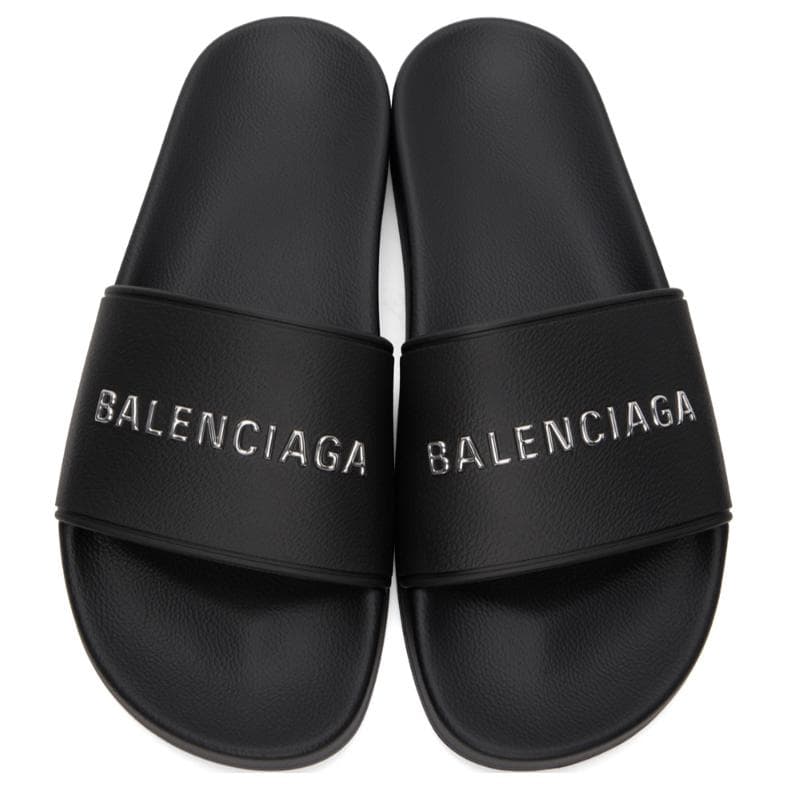 Сандалии Balenciaga Pool Slide Тапочки Женские Черные - изображение 5