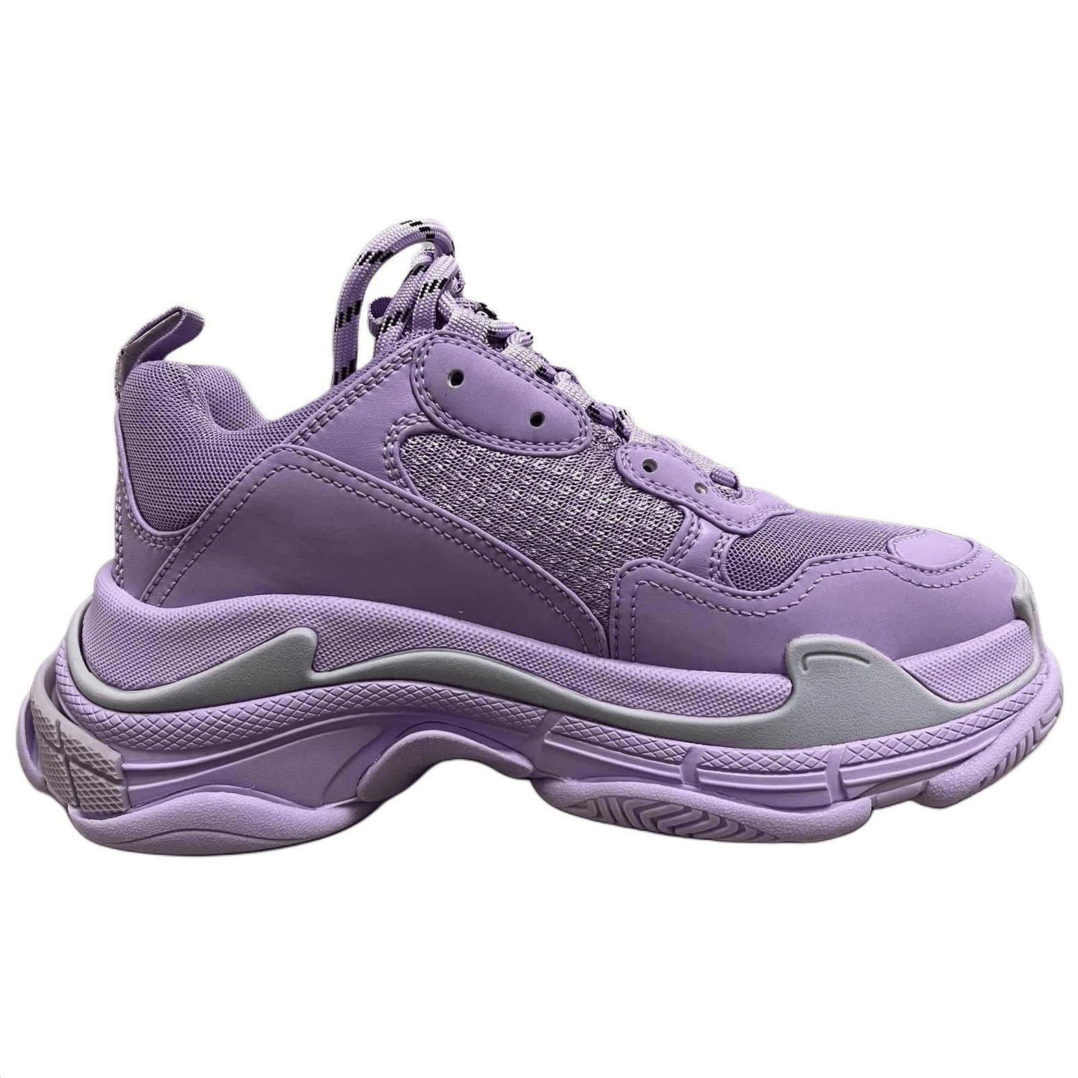 Кроссовки Balenciaga Triple S Кожа Низкие Кеды Женские Фиолетовые - изображение 2