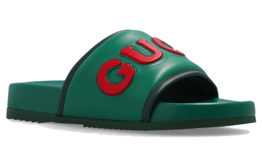 Сандалии Gucci Slide Green - изображение 4