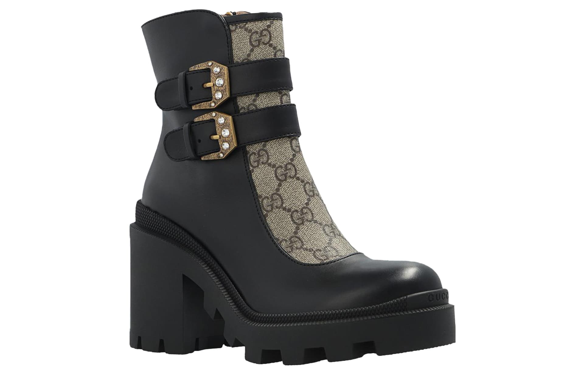 Сапоги Gucci Leather Ankle Boots Black - изображение 3