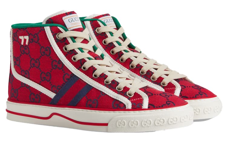 Кеды Gucci Tennis 1977 High Top Red - изображение 2