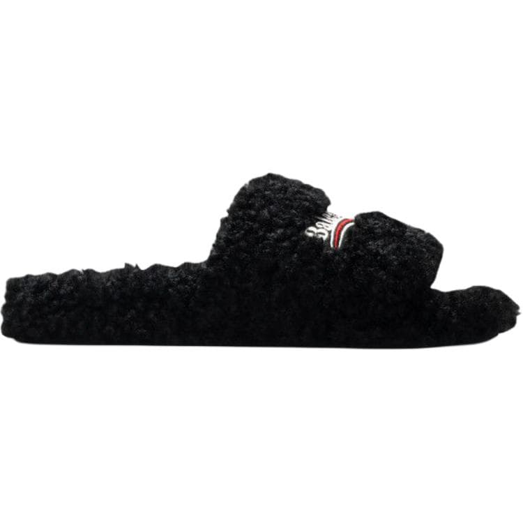 Сандалии Balenciaga Furry Шлепанцы Женские Черные - изображение 2