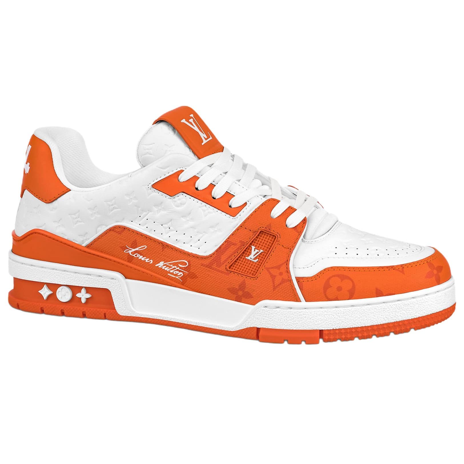 Кроссовки LOUIS VUITTON Trainer White Orange - изображение 2