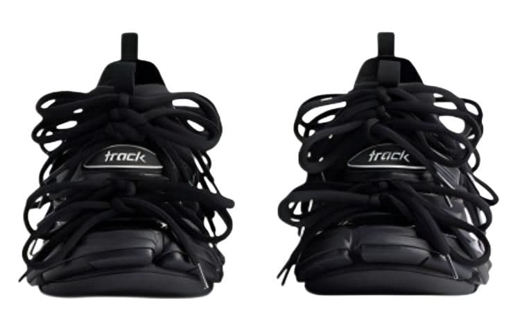 Кроссовки Balenciaga Track Кожа Низкие Кеды Женские Черные - изображение 4