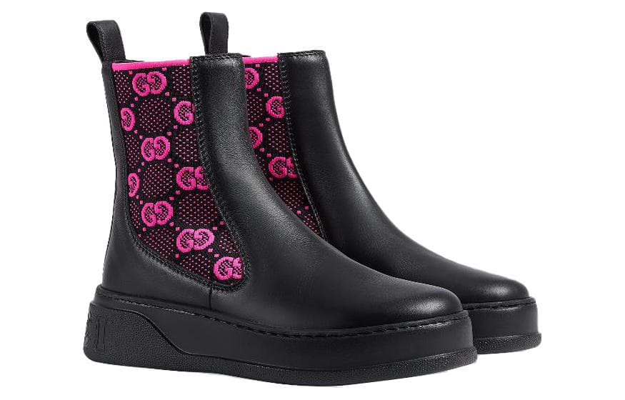 Ботинки челси Gucci Chelsea Boots Black Purple - изображение 3