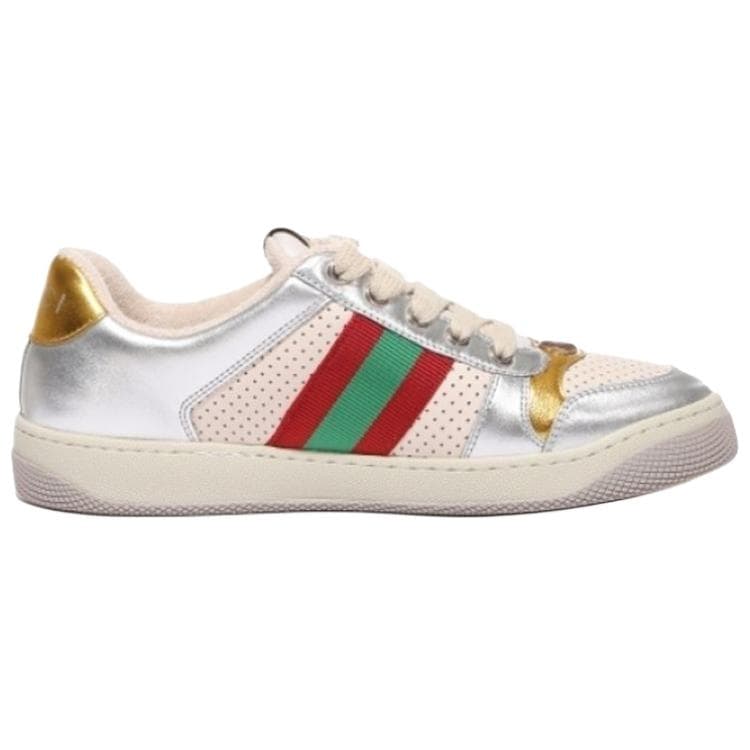 Кроссовки Gucci Silver Low-Top Sneakers - изображение 2
