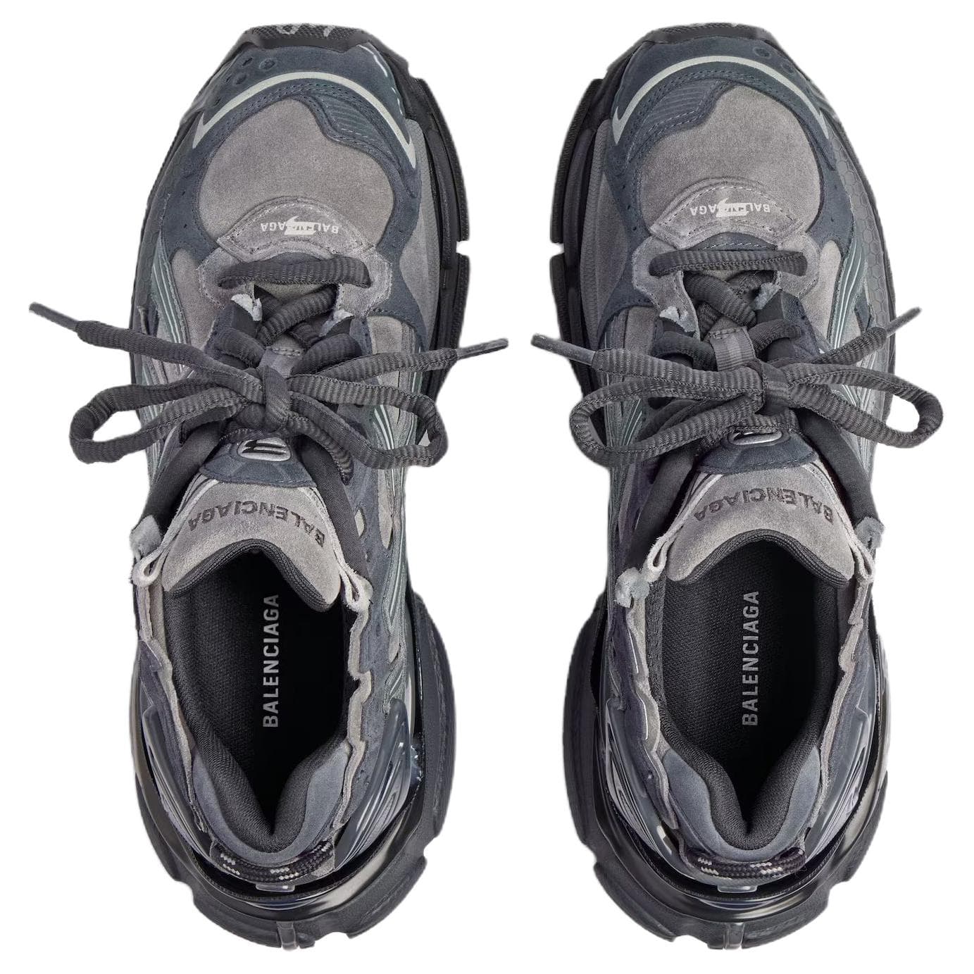 Кроссовки Balenciaga Runner MID Топ Толстая подошва Кроссовки Мужские Серые - изображение 3