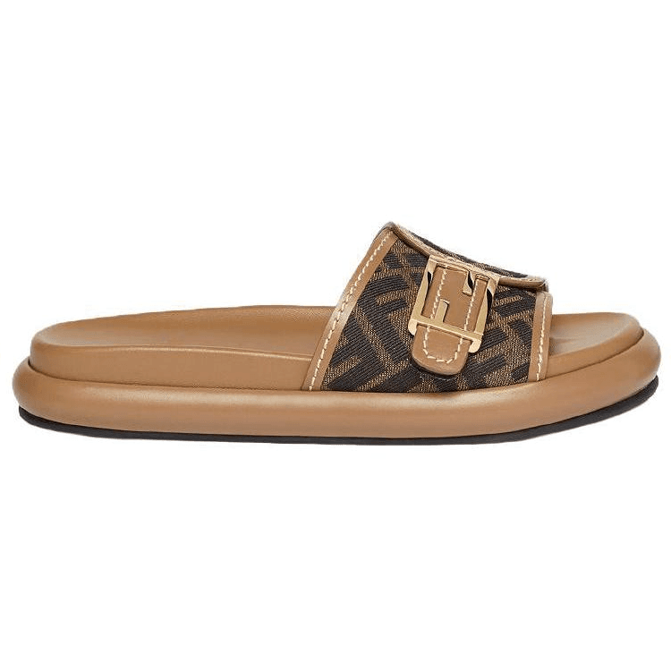 Сандалии Fendi Baguette Slides Brown - изображение 2