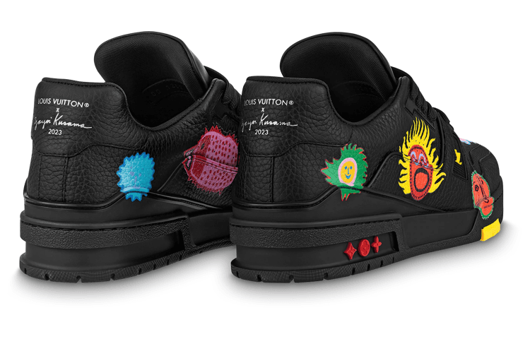 Кроссовки Yayoi Kusama x Louis Vuitton Trainer Black - изображение 4
