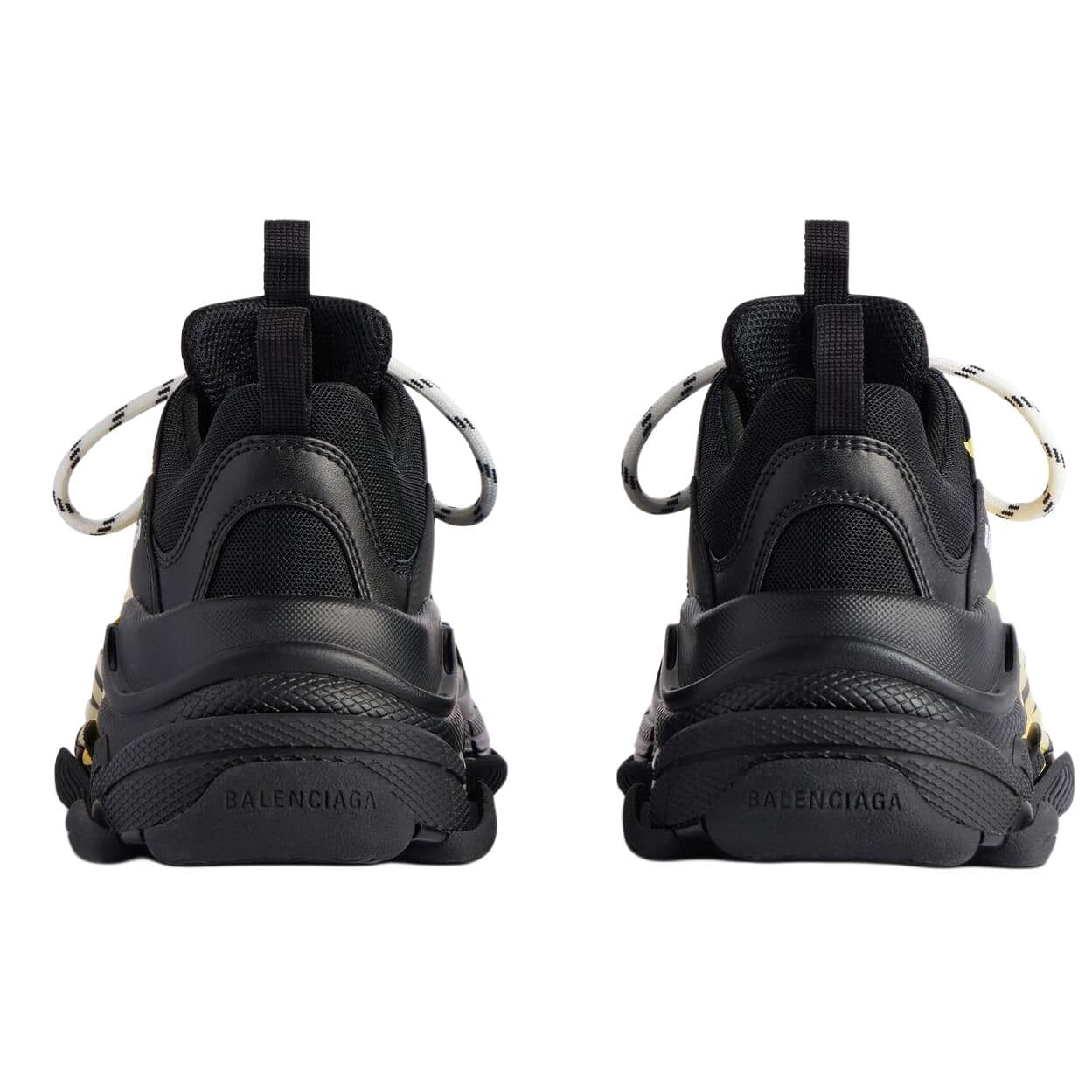 Кроссовки Balenciaga Triple S Tape Type Low Топ Толстая подошва Кроссовки Мужские Черные - изображение 6