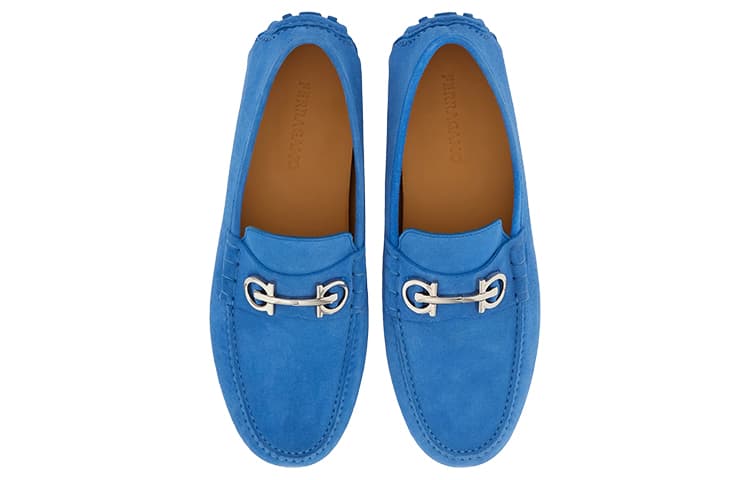FERRAGAMO Gancini Искусственная замша Лоферы с резиновой подошвой Мужские - изображение 3