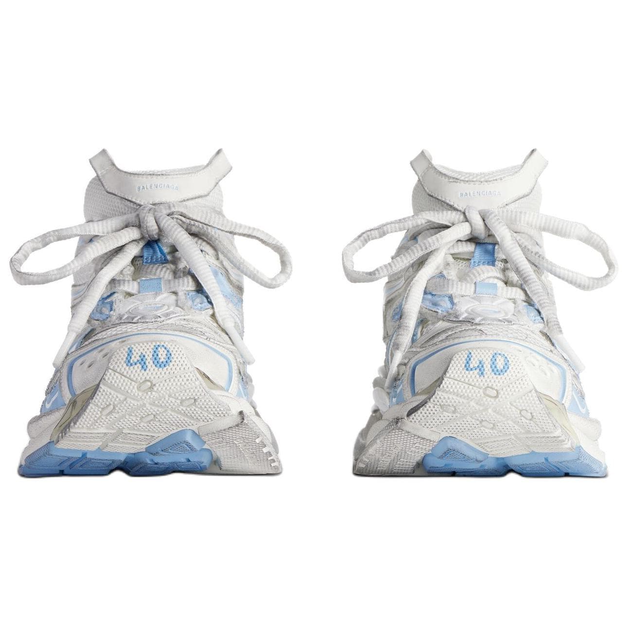 Кроссовки Balenciaga Runner 2,0 Low Топ Массивные кроссовки Женские Белый Синий - изображение 4
