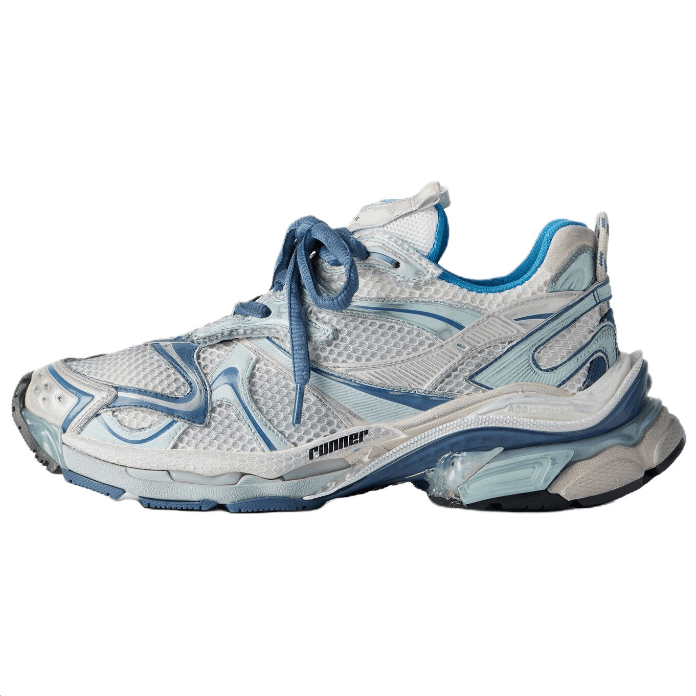 Кроссовки Balenciaga Runner2,0 Low Топ Массивные кроссовки Мужской Белый Синий - изображение 1