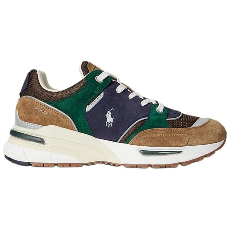 Кроссовки Polo Ralph Lauren Trackster 250 Кожа Замша Низкий Верх Повседневная Обувь Мужская Коричневый - изображение 2