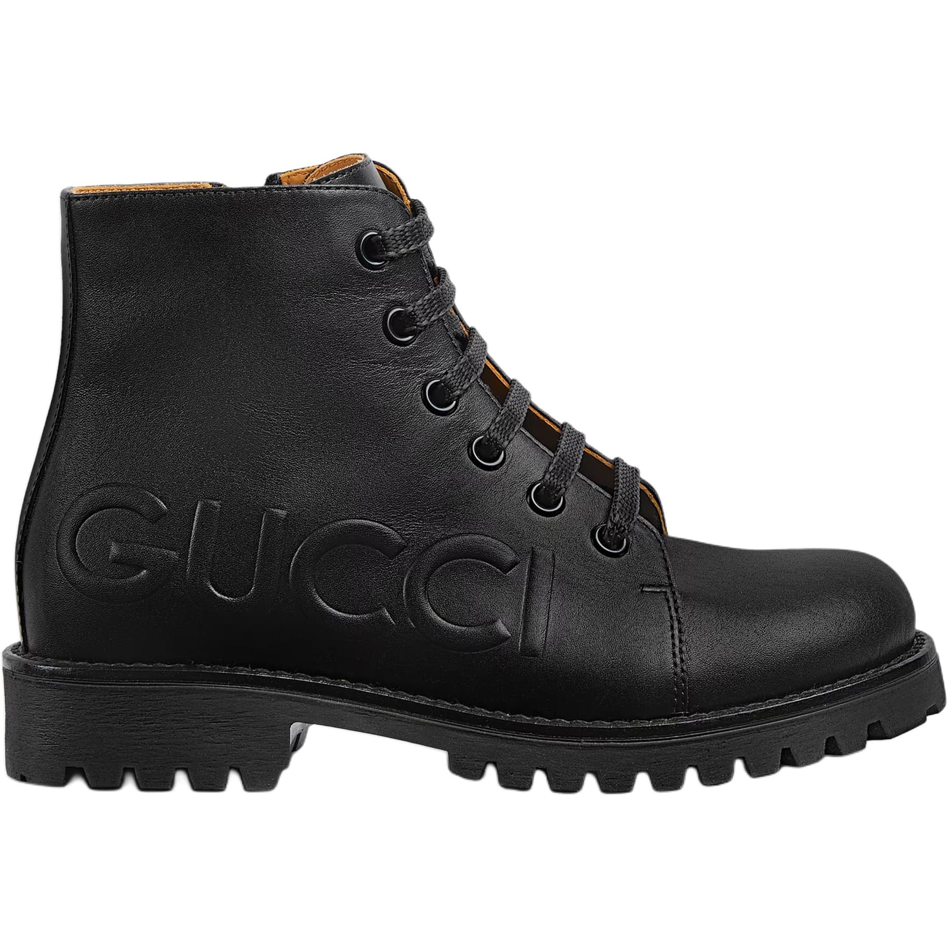 GUCCI Застежка Horsebit Кожа Высокие Детские Ботинки Черные Детские Возраст 3-7 Лет - изображение 2
