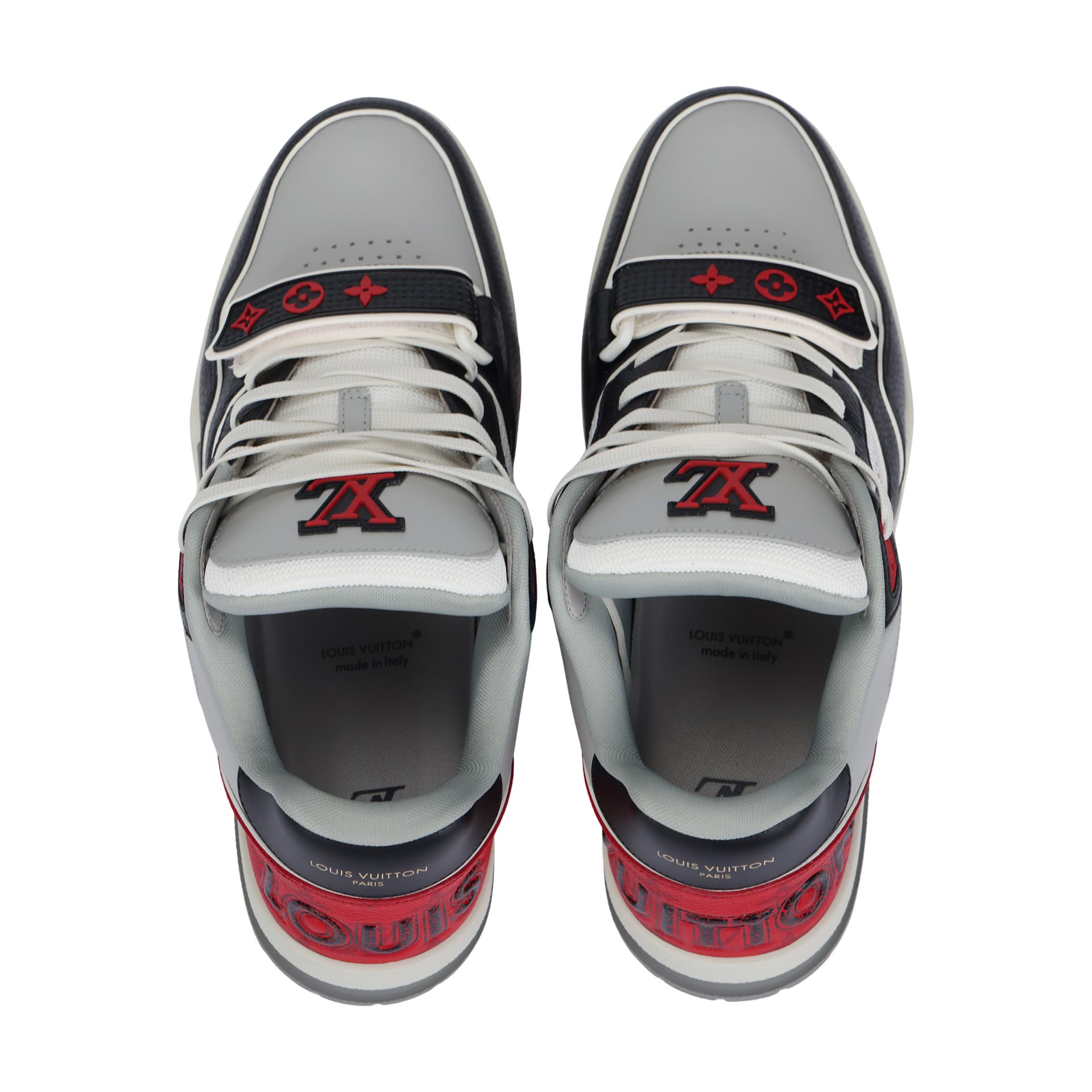 Кроссовки Louis Vuitton Trainer Low Top Black Red White - изображение 3