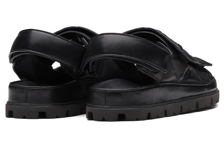 Шлёпанцы Prada Velcro Sandals Black - изображение 4
