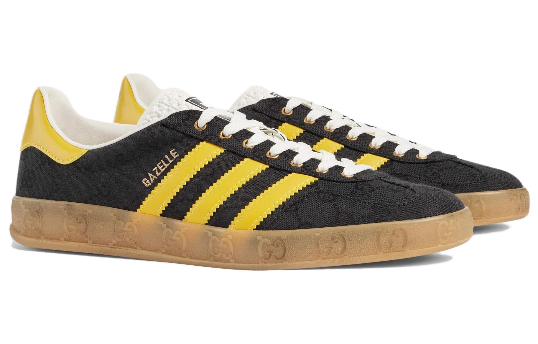 Кроссовки adidas x Gucci Gazelle Black Yellow - изображение 3