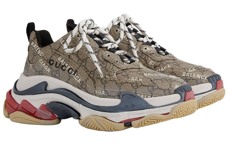 Кроссовки Gucci x Balenciaga Triple S Brown — фото 3