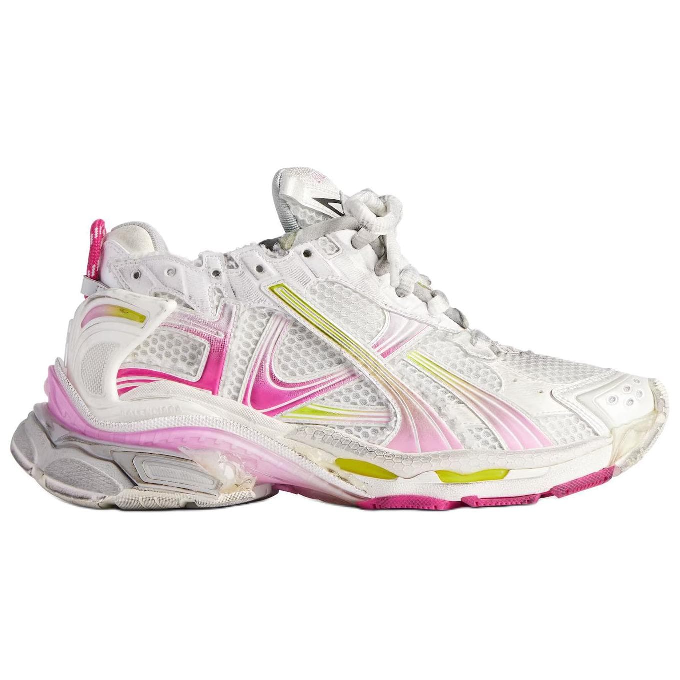 Кроссовки Balenciaga Runner Low Casual Shoes Женские Белый Розовый - изображение 2